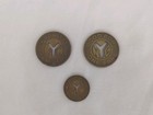 Vintage 3 - New York City Transit Authority Good For One Fare Subway Tokens
