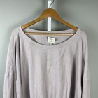 Offline By Aerie Waffle Knit Cropped Top Womens Xxl Lavender Purple Long Sleeve