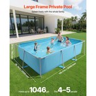 Uimoso Rectangular Steel Frame Pool 118 X 78 X 30 In Above Ground Swimming Pool