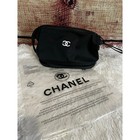 Chanel Beauty Vip gwp Cosmetic Case Makeup Pouch Black White Nylon 10 5x7x6