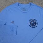 New York City Football Club Shirt Mens Large Blue Adidas Creator Tee Soccer Nyc