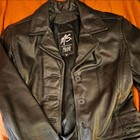 Vintage 90s Wilsons Ms  Maxima Genuine Black Leather Blazer Jacket