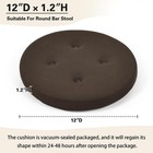 Baibu Round Bar Stool Cushion  Breathable 12x12x1 2 Inch  pack Of 1   Brown