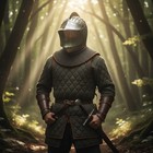 Medieval Knight Armet Helmet 18 Gauge Steel Hand Engraved Wearable Visor Armor