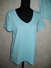 Nautica 2pc Solid Blue Top   Print Shorts Cotton Pajama Set Size L