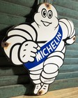 Large Vintage Dated 1954 Michelin Man Tires 16    Porcelain Gas Oil Sign