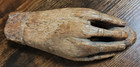Antique Primative Wood Carving  hand With Egg 
