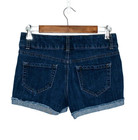 Refuge Womens Cuffed Denim Shorts Size 4 Stretch Blue Dark Wash Mid Rise
