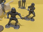 Marx Knights  silver  Playset full Set Of 7   Horse 54mm   Toy Soldiers  Vintage