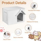 Outdoor Cat House  Feral Cat Shelter  Stray Cat Condo Waterproof And Insulated C