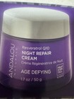 Andalou Naturals Night Repair Cream 1 7oz Resveratrol G10 Age Defying Nib