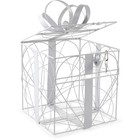 White Metal Wedding Card Box 8 5   L X 9   W X 11 2   H