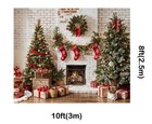 10x8ft Christmas Tree S Backdrops For Photography Xmas Santa Socks Background   