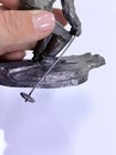 Vintage Pewter Figurine Of A Downhill Skier