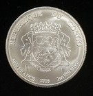 2016 Republic Of Congo African Lion 1 Oz  999 Fine Silver Coin - 500 Francs