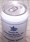 Drinking Water 12oz Aluminum Can 1993 Donated By Anheuser Busch Ft  Collins  Co