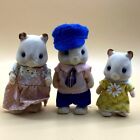 Lot Sylvanian Families Polar Bear Harvey Grey Cat Hamster Family Dollhouse Toys