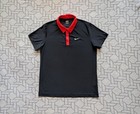     Rare Rf Federer Us Open 2009 Tennis Black Shirt Nike Size Men s Adult L    
