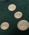 Ben Silver Vintage 22k Gold Plated Great Seal Blazer suit Button Set