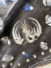Antique Chinese Qing Silk Robe Embroidered Phoenix Butterfly Gilt Buttons