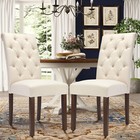 Colamy Dining Chairs Set Of 2 4 6 Modern Upholstered Chair W  Wooden Leg New