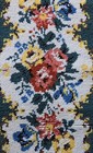 Vintage 80s Handcrafted Latch Hooked Rug Floral Decor Cottage 22x43 Shillcraft