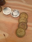 Lot Of 77 Vintage Brass Car Wash Tokens Ryko Gulf Oil No Cash Value-vg 
