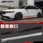 For 23-26 Honda Accord Akasaka Platinum White Pearl Add On Side Skirt Extensions