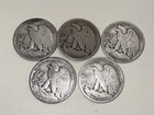  lot Of 5  Walking Liberty Half Doiiar - 90  Siver Choose How Many Lots Of 5 