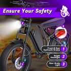 Moobelo 48v 16ah 1500w 31 Mph 7-speed 20  Fat Tires Electric Bikes For Adults Us