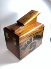 Vintage 5 Cents Wooden Shoe Shine Box Shoe Shine Valet Retro Graphics W  Brushes