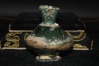Genuine Ancient Roman Glass Bottle Lamp With Iridescent Patina