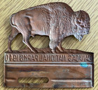 1940 Canada s National Parks Copper Buffalo Radiator Badge License Plate Topper