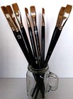 10 Red Sable Artist Brushes  comparable To Grumbacher 626-b