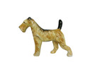 Precious Vintage Hand Painted Ceramic Terrier Dog Figurine  Occupied Japan