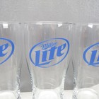 Miller Lite Blue Logo 16oz  Tulip Pub Glasses Lot Of 4