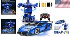 Transforming Rc Car Robot With Flashing Lights   Sounds - Perfect Gift For Kids