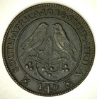 1938 South Africa 1 4 Penny George Vi Birds Suid-afrika South African Xf Au Coin