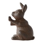 Cast Iron Bunny Rabbit Door Stop Stopper Statue Rustic Wedge Vintage Look Decor