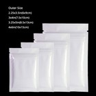 Multi-size Both Sided Glossy White Foil Mylar Flat Zip Seal Bags Wholesale W02