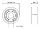 Mr106zz Steel Ball Bearing 6x10x3mm  Bearings  10 Pack