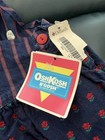 Vtg Oshkosh B   gosh Blue Denim Roses Bib Overall Dress Vestbak New Tags Girls 6