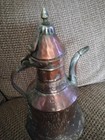 Antique Turkish Copper Coffee Pot 14  In Height