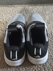 Adidas Cloudfoam Boys Mesh Athletic Shoes Black White Lace Up Low Top Us 4 5