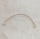 1 3mm Round Box Safety Chain With Double Clasp Lock Real 14k Yellow Gold