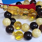       natural Baltic Amber Islamic Prayer 33 Beads Misbaha Tasbih Rosary 384g 26 5mm