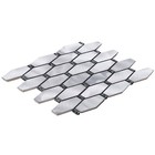 Jewelry Glass Inserted Hexagon Metallic Mosaic Tile Kitchen Wall Backsplash
