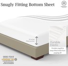 Cotton Fitted Sheet King Size - 300 Thread Count 1 Piece Hotel White 16 Inch    