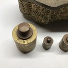 Vintage Brass Balance Scale Weights Antique 5 Pieces Incomplete Set