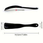 1pc Black Plastic Shoehorn Spoon Design Portable Shoe   Boot Helper Accessories